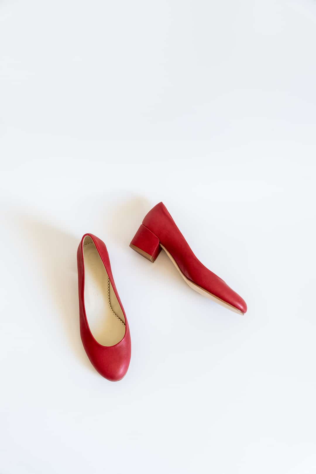 Zapatos Tacon Medio Rojos Mujer3