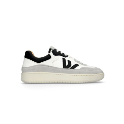 Sneakers Old tipo 80 Mujer Blanca y Negra lateral