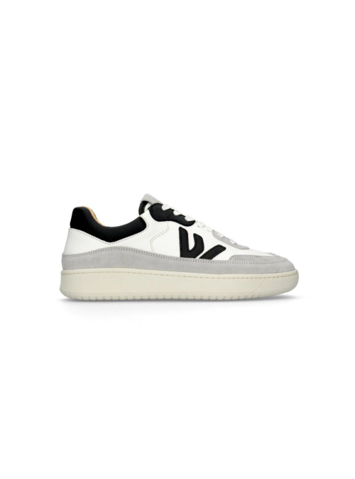 Sneakers Old tipo 80 Mujer Blanca y Negra lateral