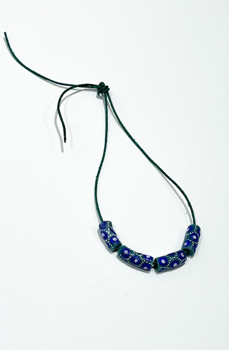 Painted Green Crystal Necklace1