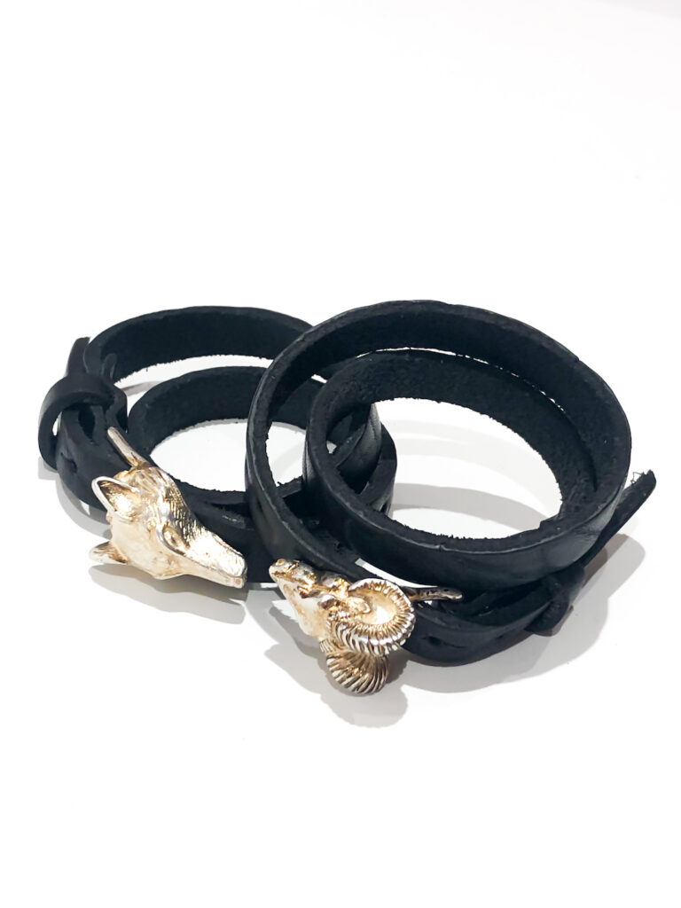Golden animal leather bracelets
