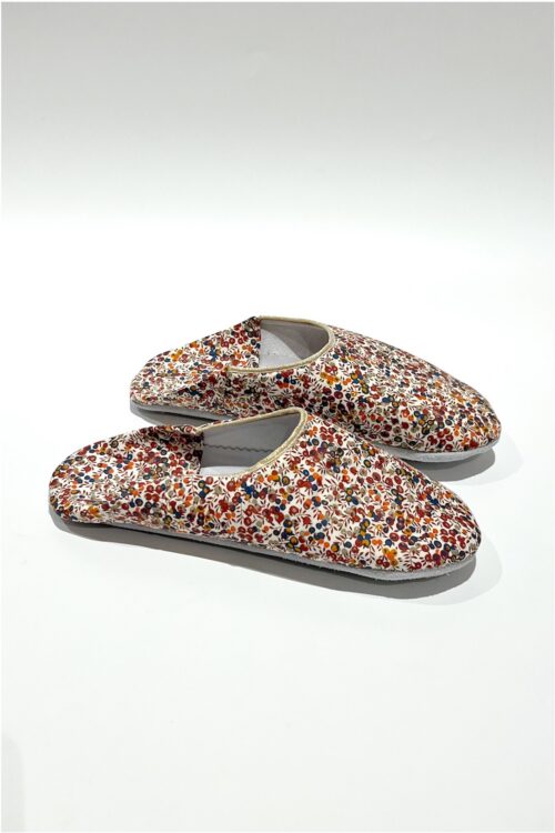 Liberty Red Flower Slippers2