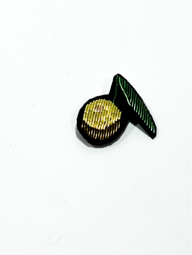 Olive Embroidered Brooch