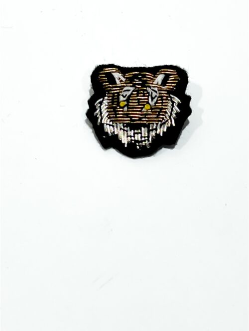 Tiger Embroidered Brooch