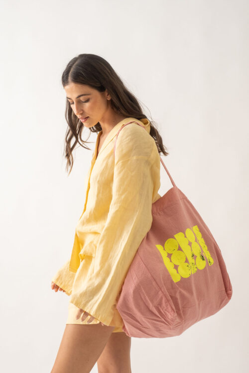 Bolsa Tela Cuadros VIchy Fluor