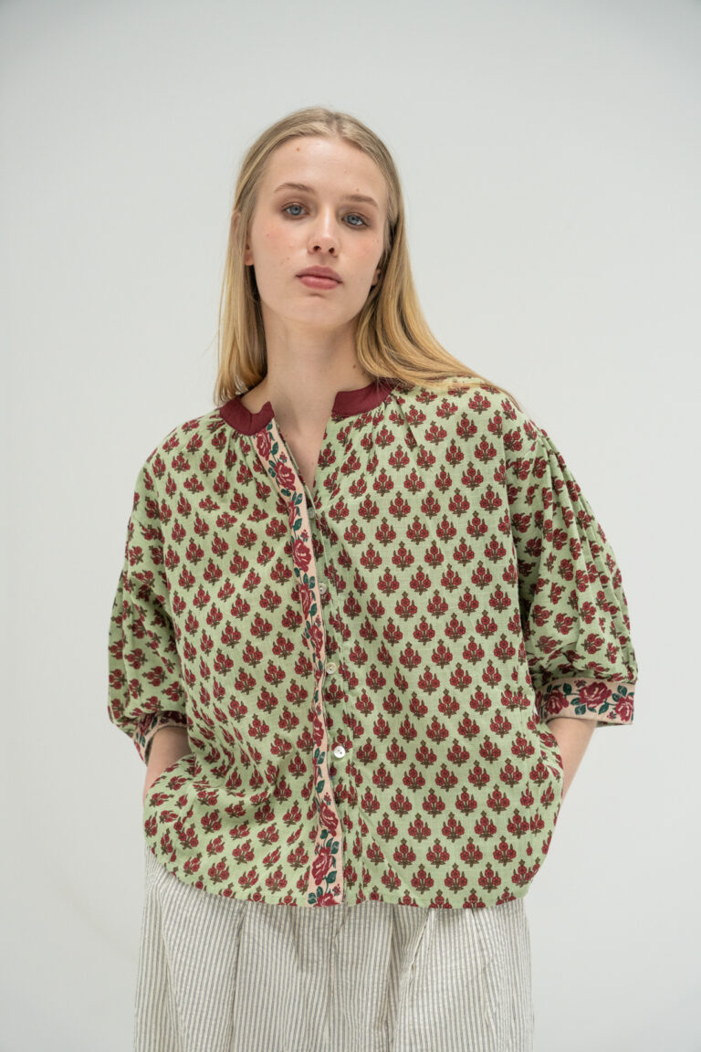 Camisa Verde Agua Estampada Mujer2