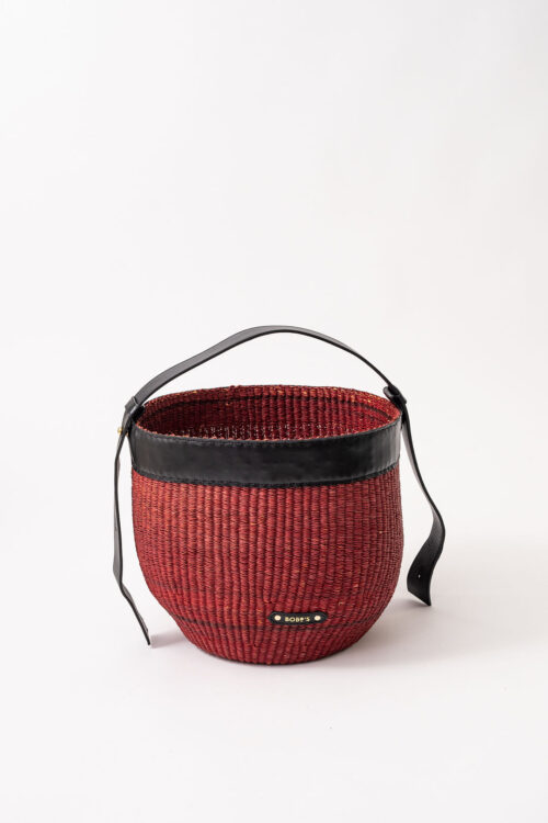 Cesta Paja COlor Ciruela