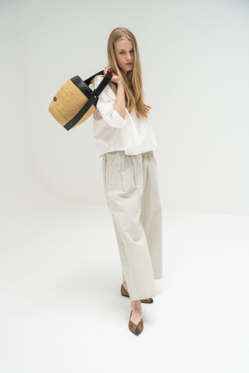 Pantalon rayas mini bombacho