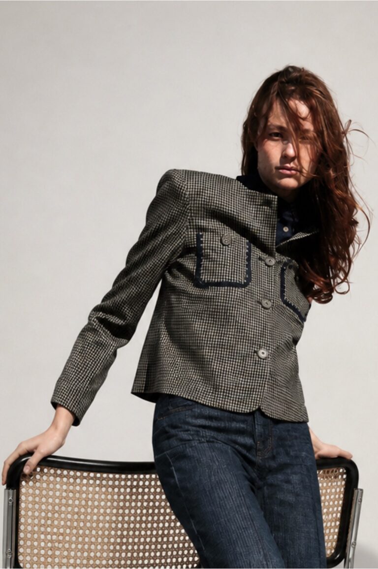 CHAQUETA PATA GALLO LANA MUJER