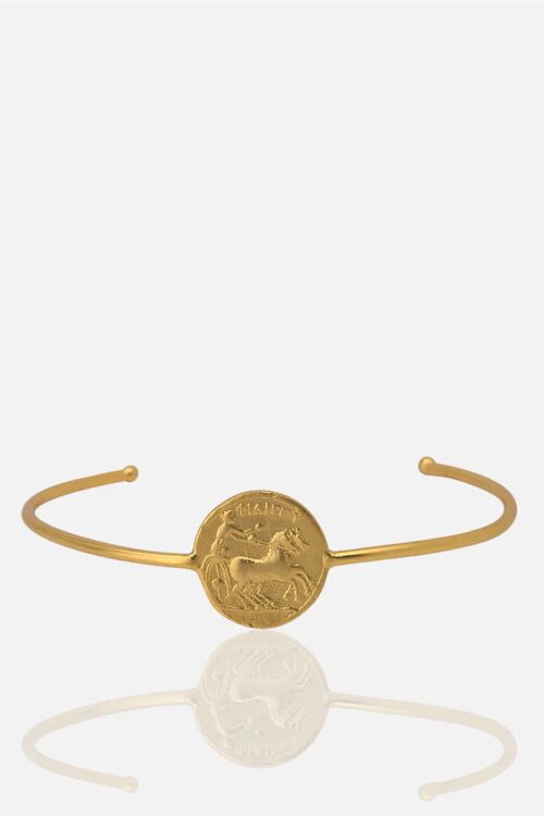 Pulsera Moneda antigua dorada