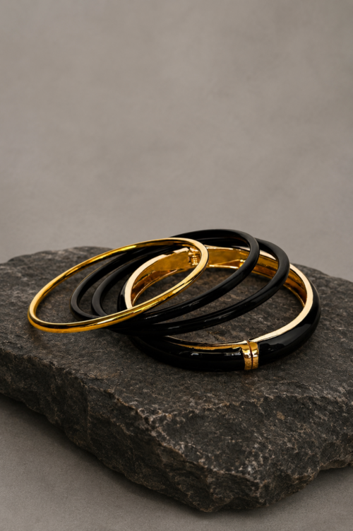 Conjunto pulseras negras