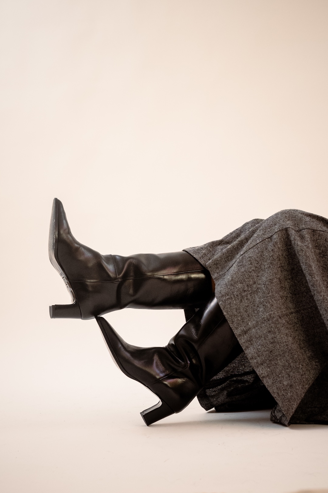 Botas ALtas mujer negras piel
