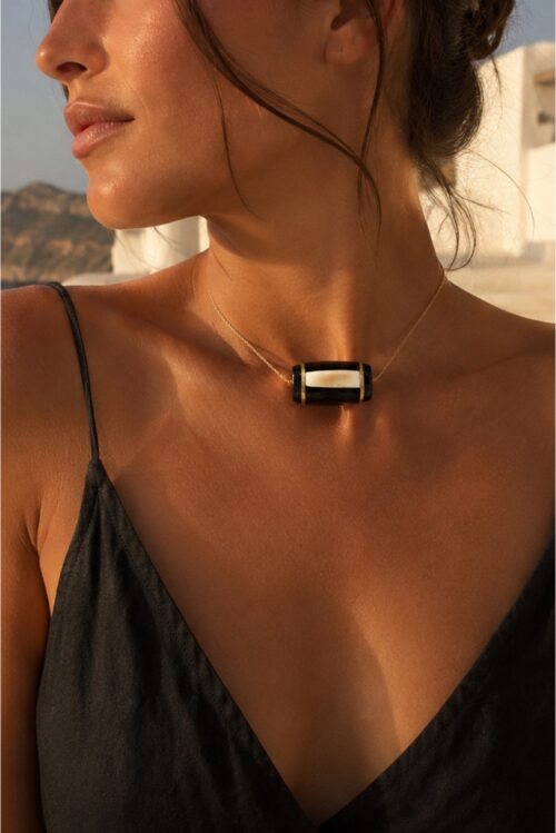 Collar Tambor concha mujer