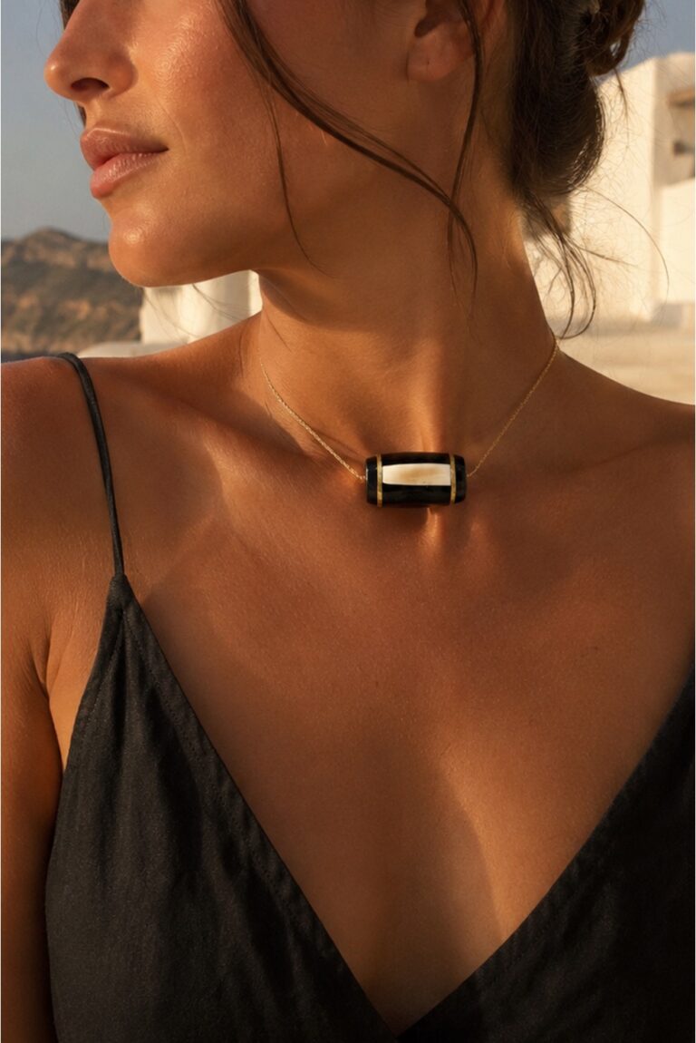 Collar Tambor concha mujer