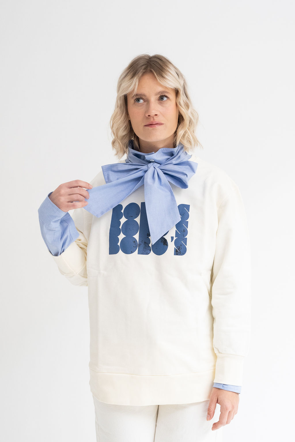 SUDADERA CRUDO/BLUE -Boyfriend- - Imagen 2