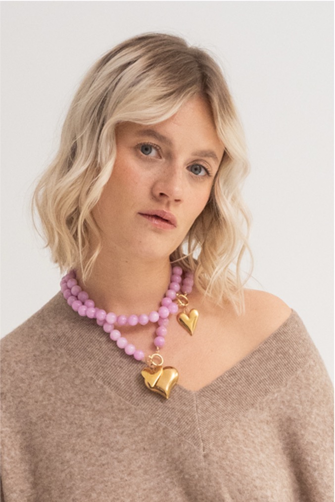 Collar Piedra Malva