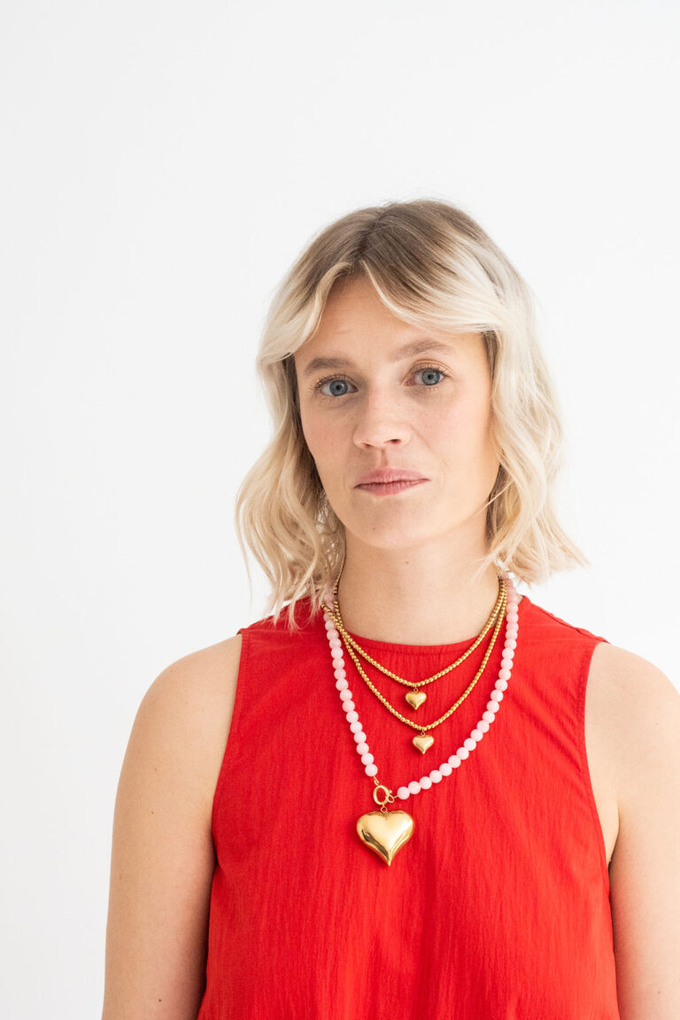 Cuore Mini2 Gold Bead Necklace