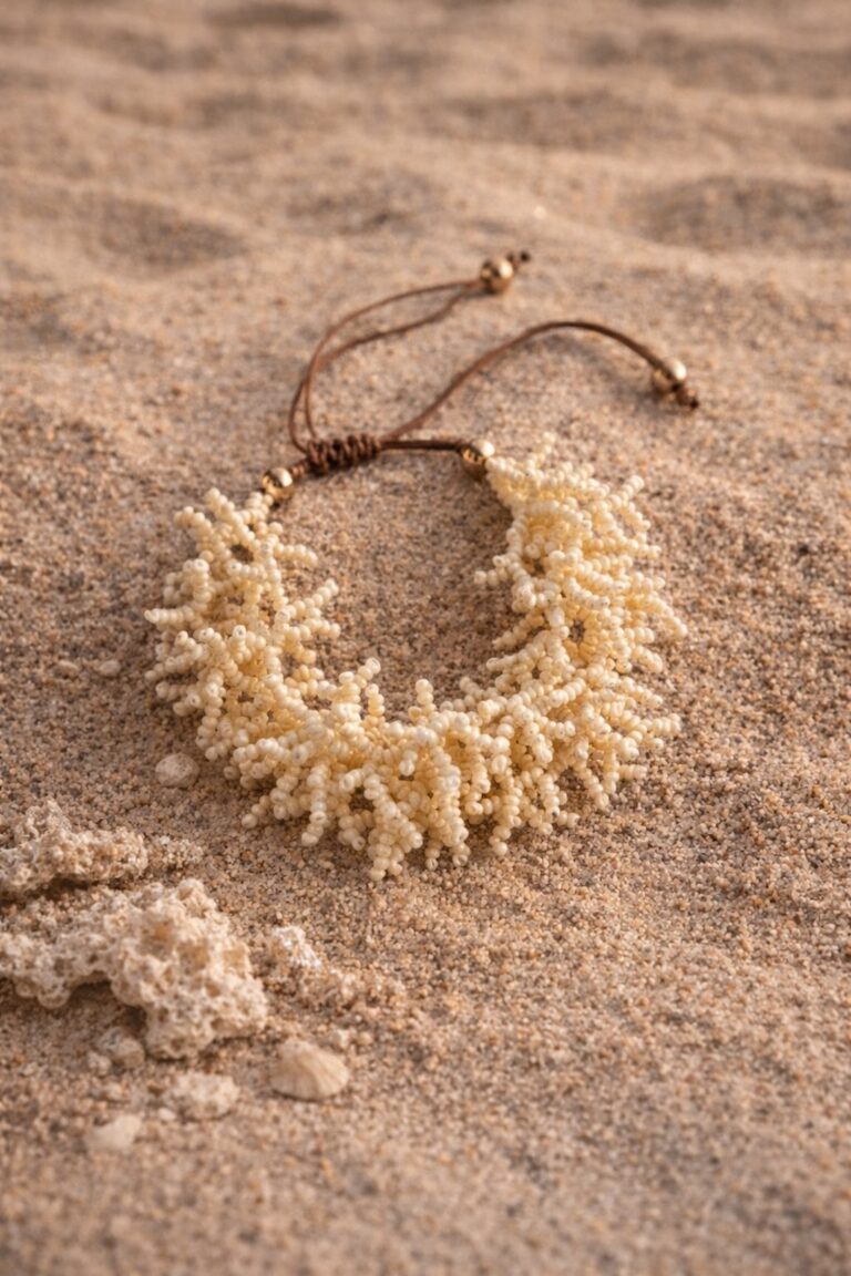 Pulsera Macrame Coral