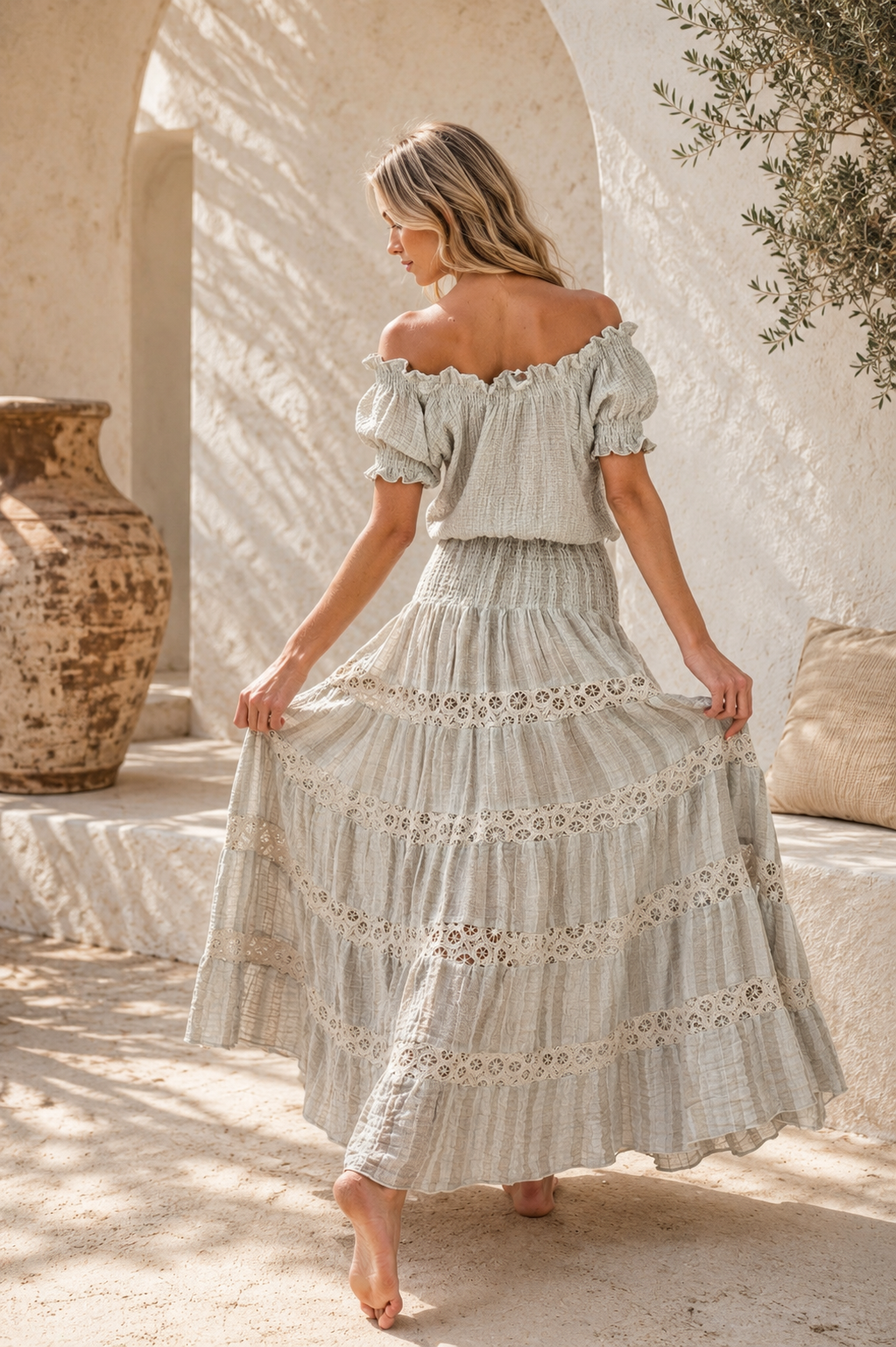 TOTAL LOOK EMBROIDERED LINEN - Image 2