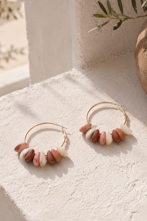 PENDIENTES CONCHAS ROSE