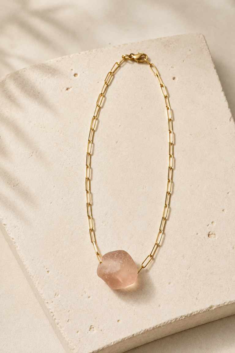 Cadena Bola Cristal rosa
