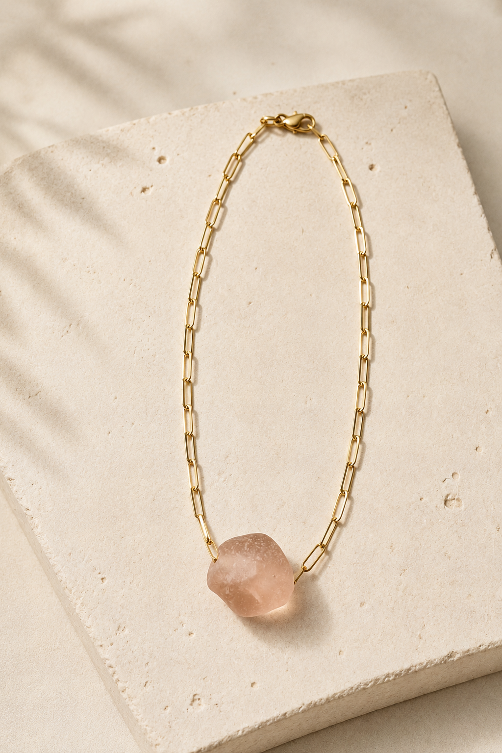Cadena Bola Cristal rosa