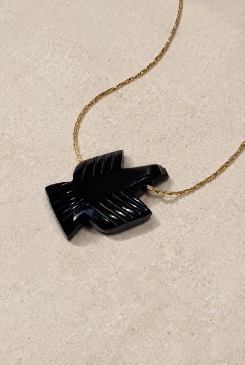 COLLAR AGUILA INDIA NEGRA