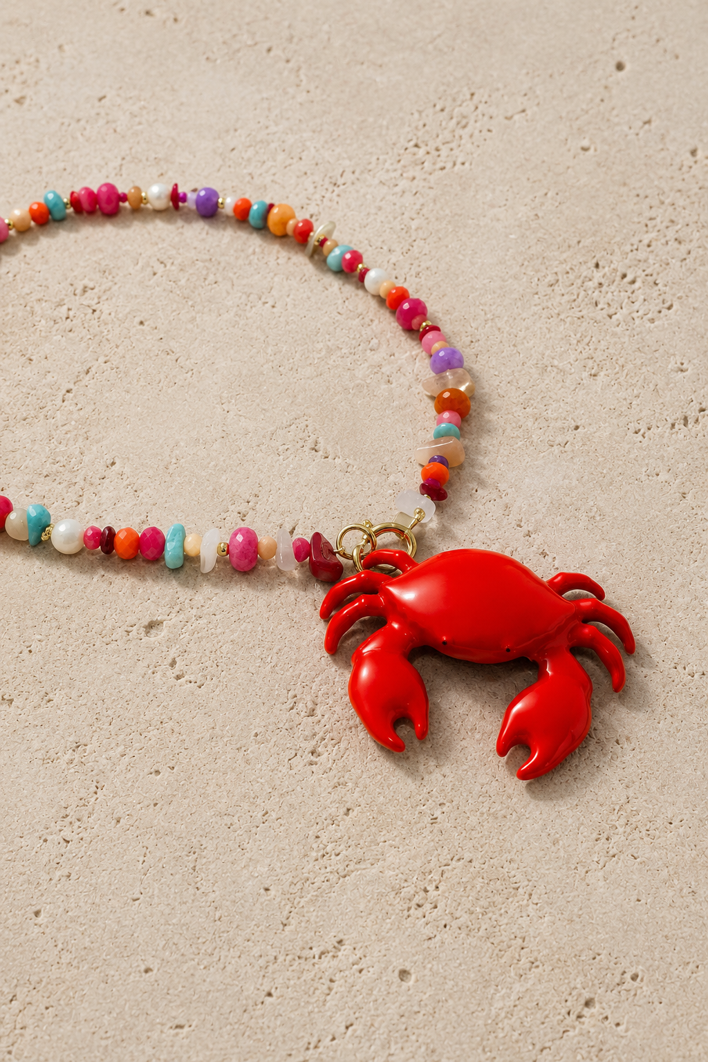 Collar Piedra Red Crab SÚPER CHARM
