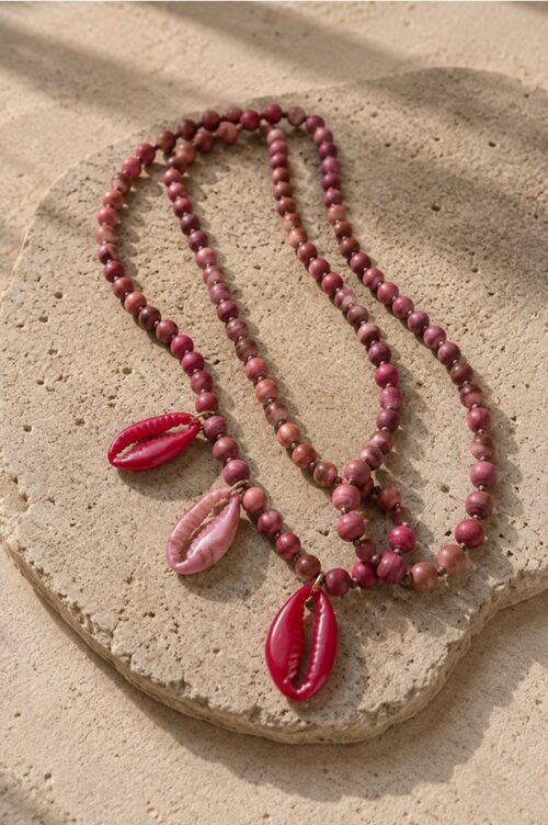 Collar Piedra Rose CHARMS conchas
