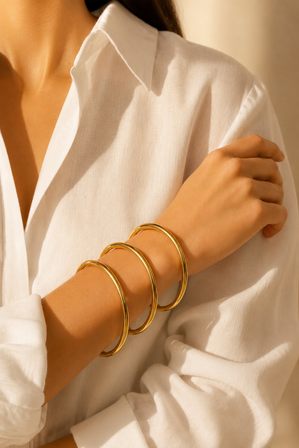 Pulsera Dorada Abierta - Imagen 2