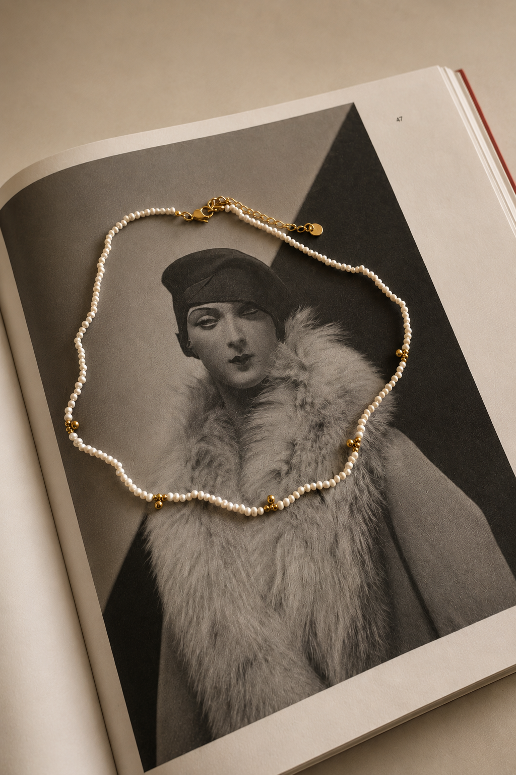 Collar Perlas y acero