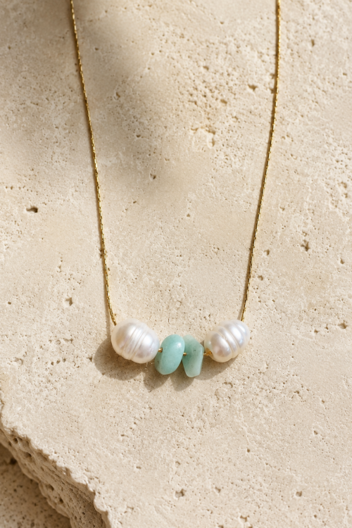 Collar Perla&Turquesa