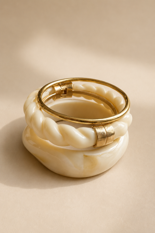 Trío pulseras cream