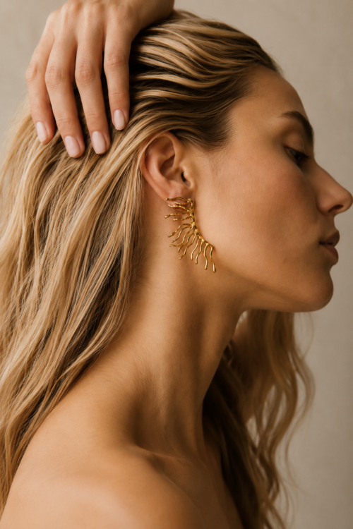 Pendientes Rayos Dorado