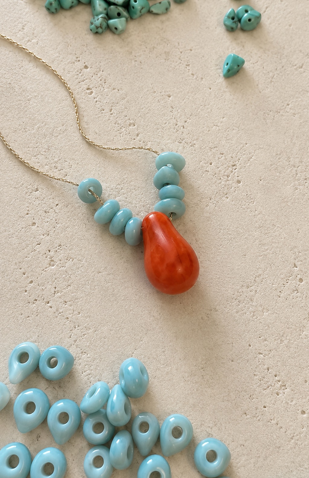 Collar Cristal Tangerine_Blue - Imagen 2
