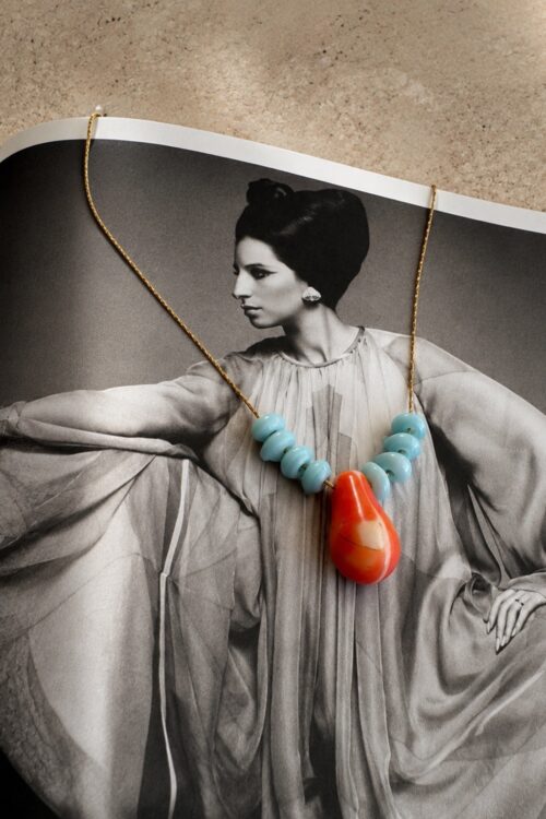 Collar Cristal Tangerine_Blue