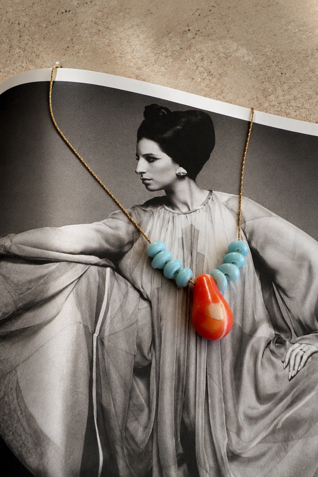Collar Cristal Tangerine_Blue