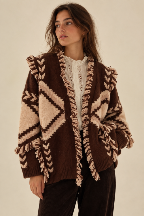 CHAQUETA NAVAJO TONOS MARRONES