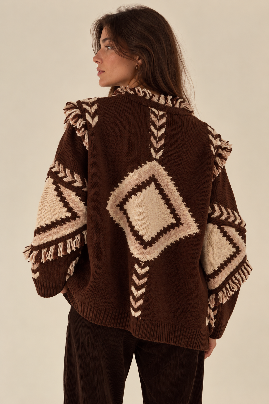 CHAQUETA NAVAJO TONOS MARRONES - Imagen 2