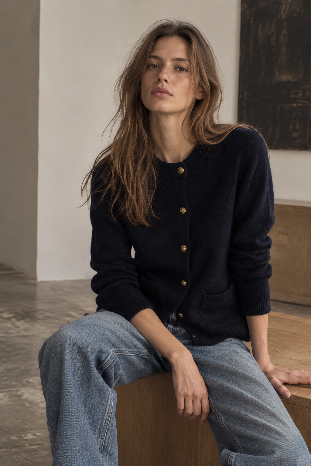 CHAQUETA 100% WOOL MARINO
