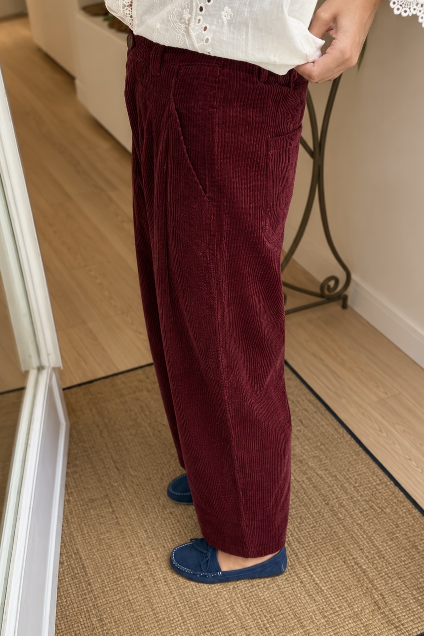 PANTALÓN PANA BURGUNDY - Imagen 2