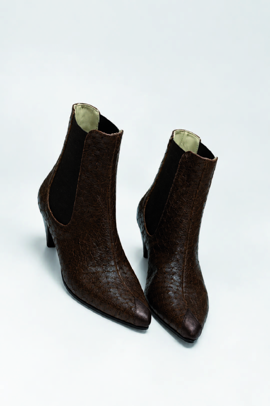 BOTÍN BELLINI SNAKE BROWN PLOMO - Imagen 2