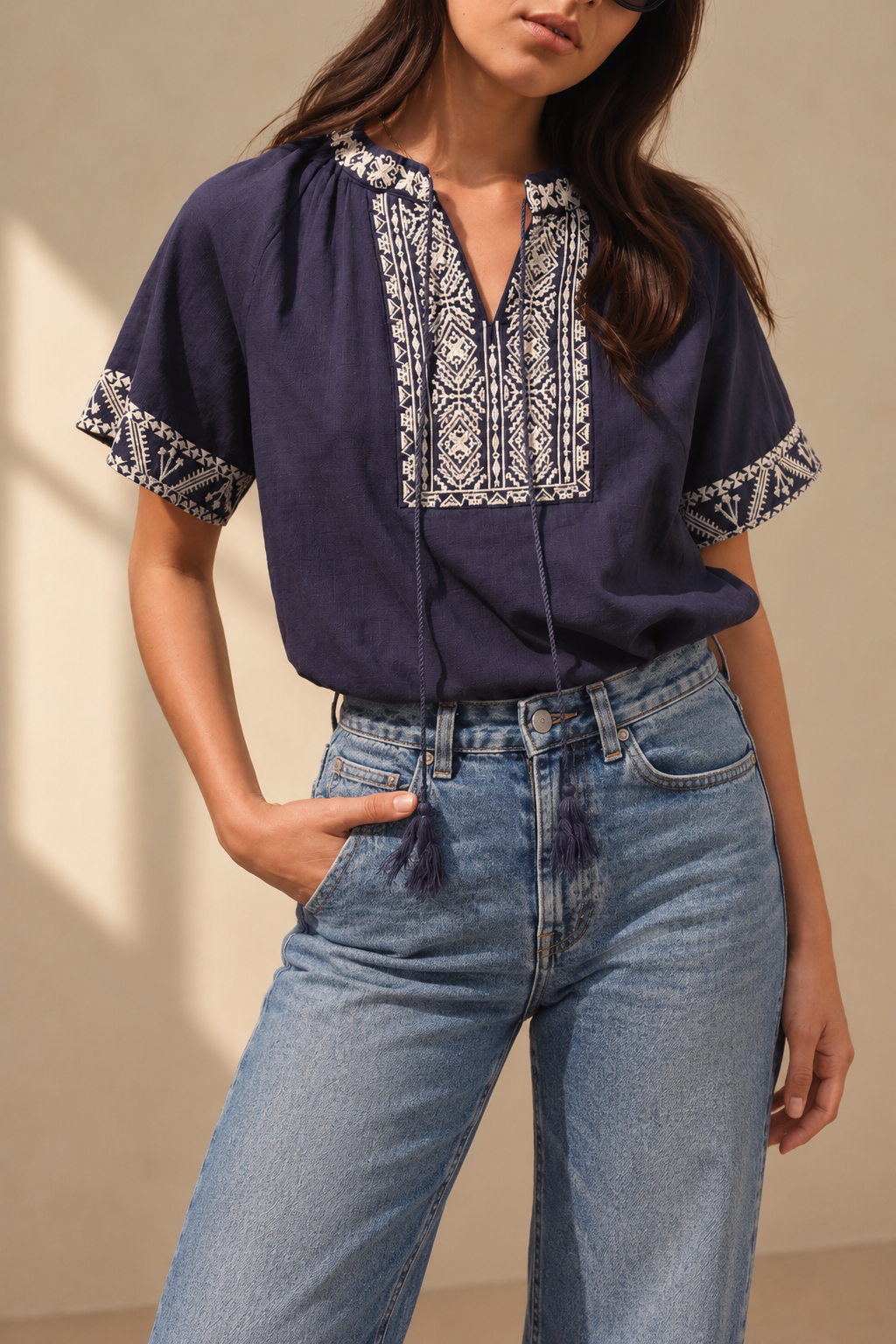 BLUSA INDIGO FOLK