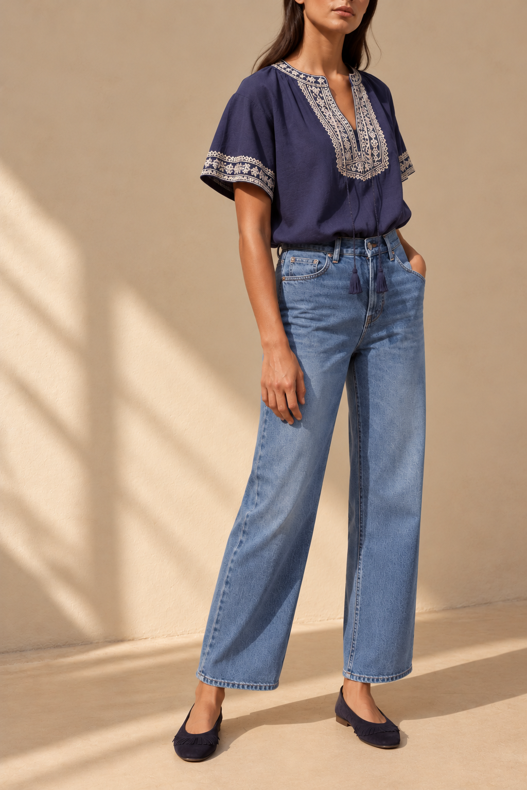 BLUSA INDIGO FOLK - Imagen 2