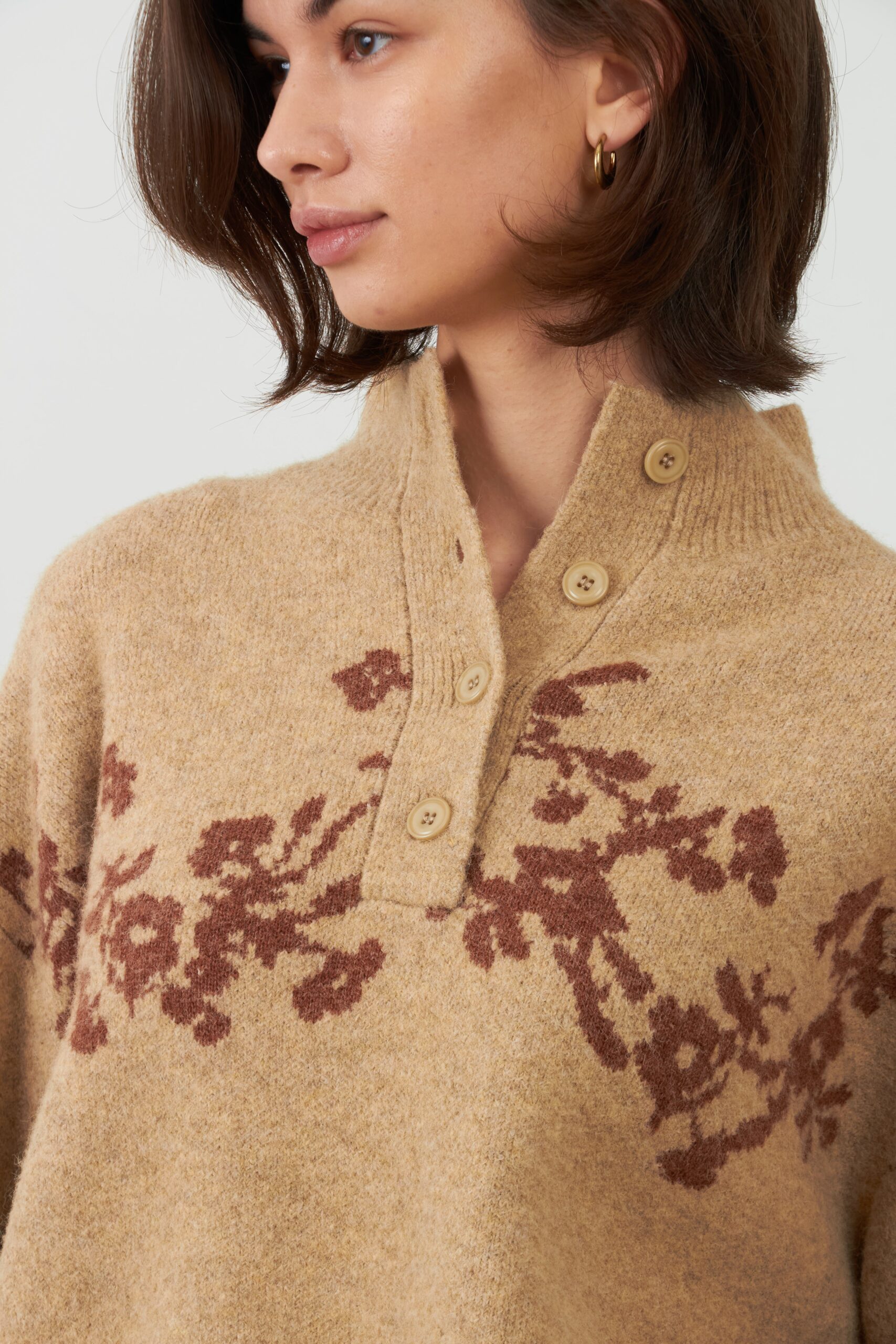 JERSEY ALPINE FLOWER BEIGE - Imagen 2
