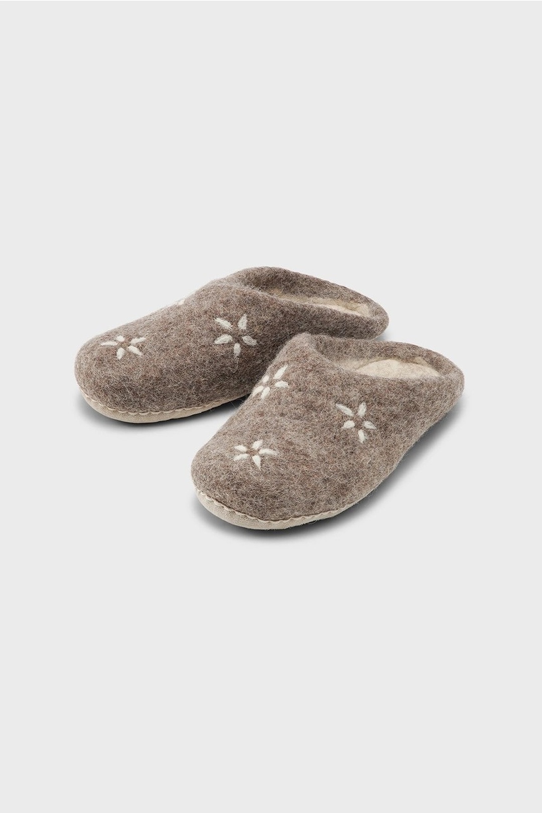 ZAPATILLA WOOL FLOWER TOSTADO - Imagen 3